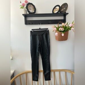 Black Faux Leather Leggings